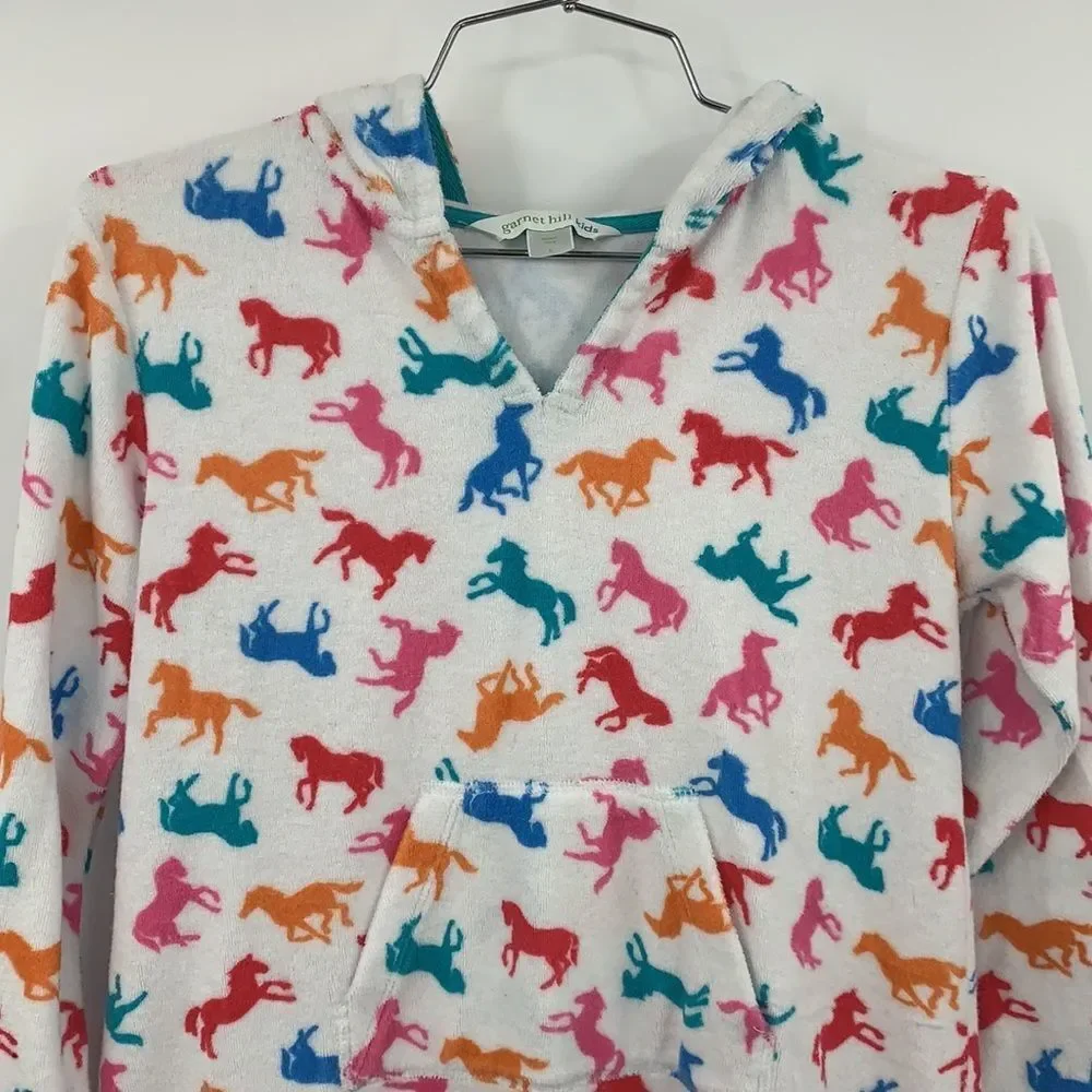Garnet‎ Hill Unicorn Terrycloth Swim Coverup Sz L